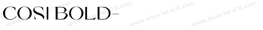 Cosi Bold字体转换